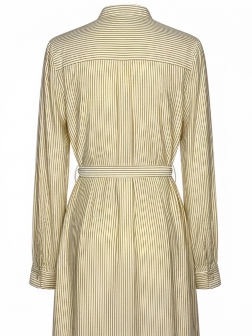 Calvin Klein Striped Long-Sleeve Shirt Dress with Tie Waist - Picture 2 of 8